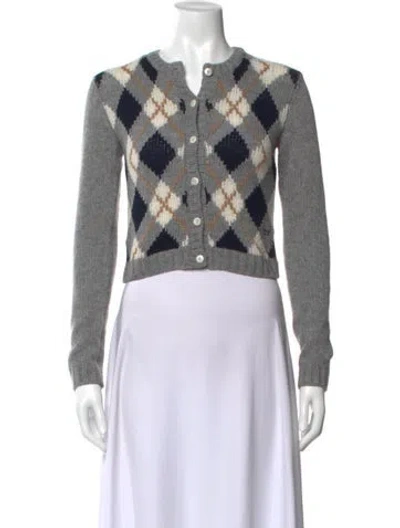 Pre-owned Prada 2025 Cashmere Sweater In Gray