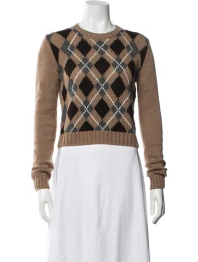Pre-owned Prada 2025 Cashmere Sweater In Neutrals