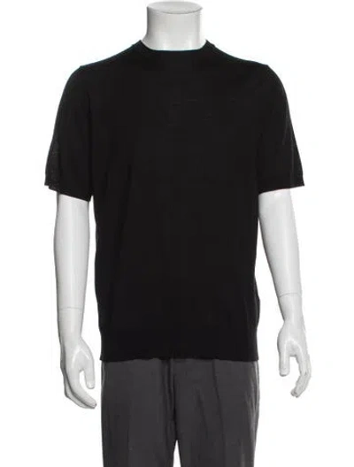 Pre-owned Prada 2025 Crew Neck Polo Sweater W/ Tags In Black
