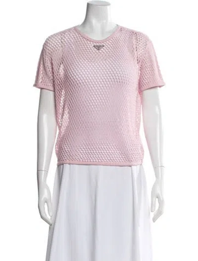 Pre-owned Prada 2025 Crew Neck Sweater In Pink