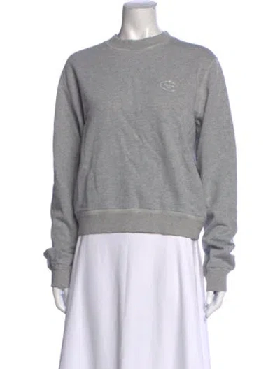 Pre-owned Prada 2025 Crew Neck Sweatshirt In Grey