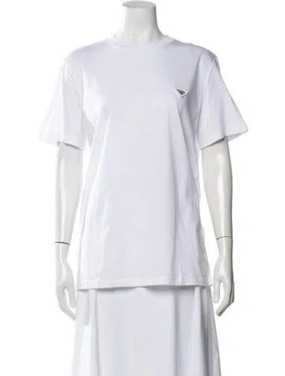 Pre-owned Prada 2025 Crew Neck T-shirt In White