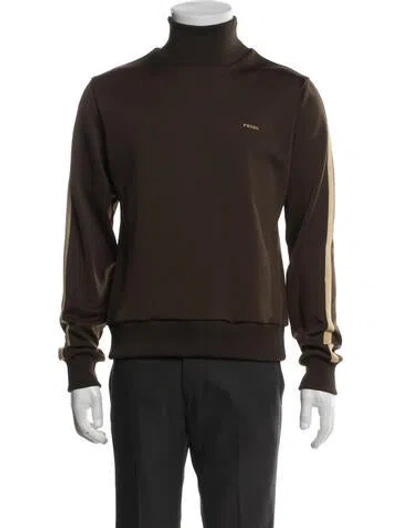 Pre-owned Prada 2025 Graphic Print Sweatshirt In Brown