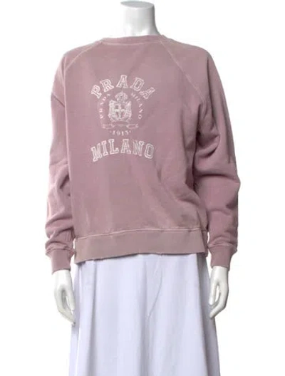 Pre-owned Prada 2025 Graphic Print Sweatshirt In Purple