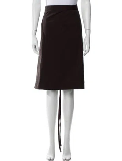 Pre-owned Prada 2025 Knee-length Skirt In Brown