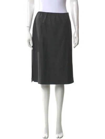 Pre-owned Prada 2025 Knee-length Skirt In Gray