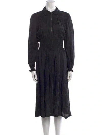 Pre-owned Prada 2025 Midi Length Dress In Black