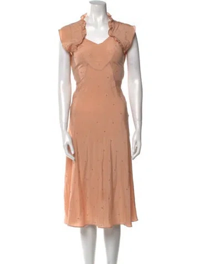 Pre-owned Prada 2025 Midi Length Dress In Pink