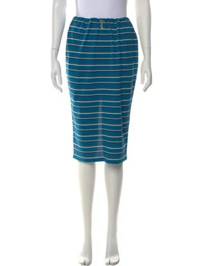 Pre-owned Prada 2025 Midi Length Skirt In Blue