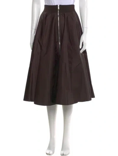 Pre-owned Prada 2025 Midi Length Skirt In Brown