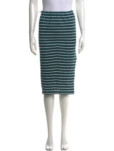 Pre-owned Prada 2025 Midi Length Skirt In Green
