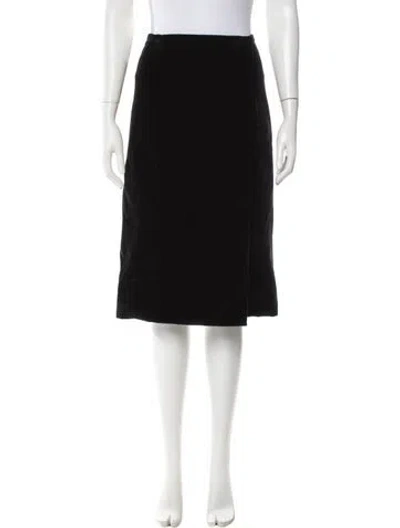 Pre-owned Prada 2025 Midi Length Skirt W/ Tags In Black
