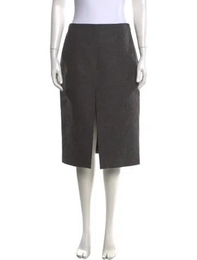 Pre-owned Prada 2025 Midi Length Skirt W/ Tags In Gray