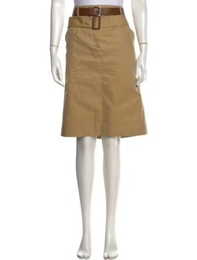 Pre-owned Prada 2025 Midi Length Skirt W/ Tags In Neutrals
