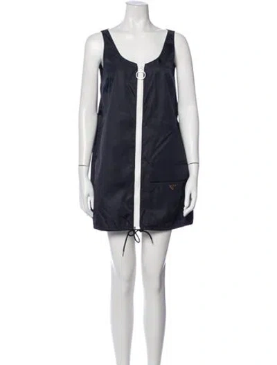 Pre-owned Prada 2025 Mini Dress In Blue