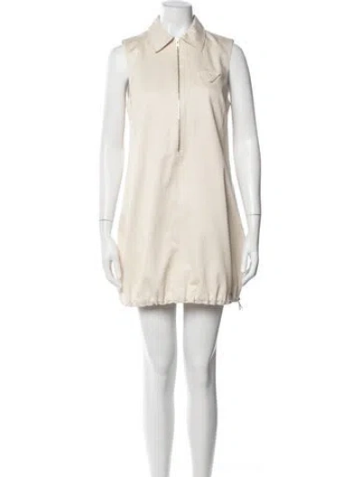 Pre-owned Prada 2025 Mini Dress In Neutral