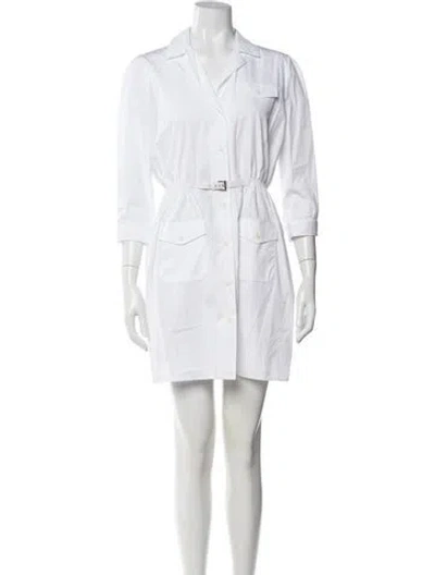 Pre-owned Prada 2025 Mini Dress W/ Tags In White