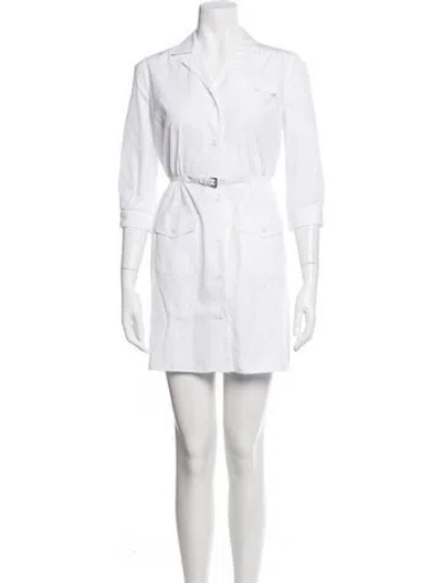 Pre-owned Prada 2025 Mini Dress In White