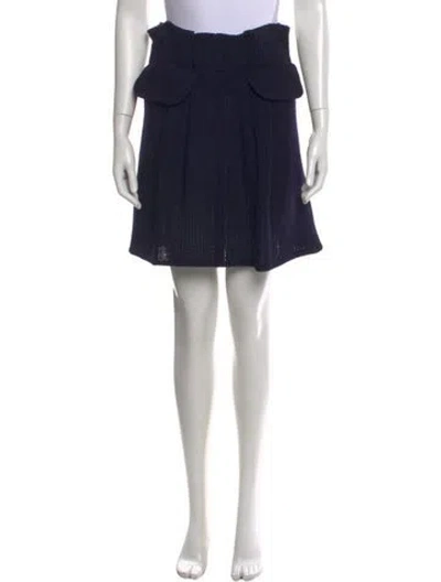 Pre-owned Prada 2025 Mini Skirt In Blue