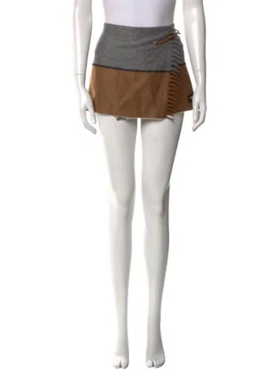 Pre-owned Prada 2025 Mini Skirt In Brown