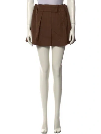 Pre-owned Prada 2025 Mini Skirt In Brown