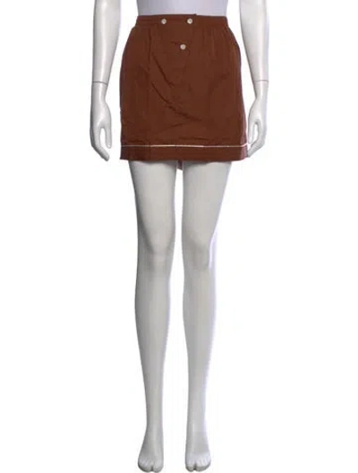 Pre-owned Prada 2025 Mini Skirt In Brown
