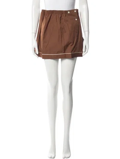 Pre-owned Prada 2025 Mini Skirt In Brown