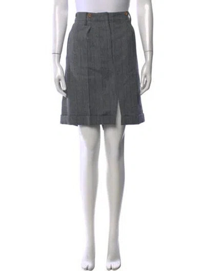 Pre-owned Prada 2025 Mini Skirt In Gray
