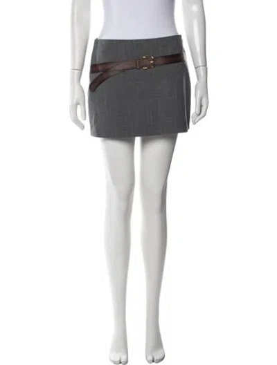 Pre-owned Prada 2025 Mini Skirt In Grey