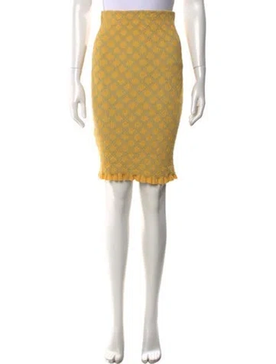 Pre-owned Prada 2025 Mini Skirt In Yellow