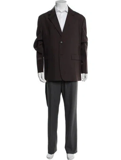 Pre-owned Prada 2025 Mohair Blazer In Brown