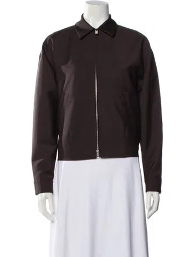 Pre-owned Prada 2025 Mohair Bomber Jacket In Brown
