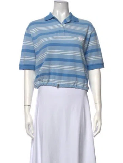 Pre-owned Prada 2025 Pique Polo Polo In Blue