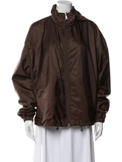 Pre-owned Prada 2025 Re-nylon Jacket In Brown