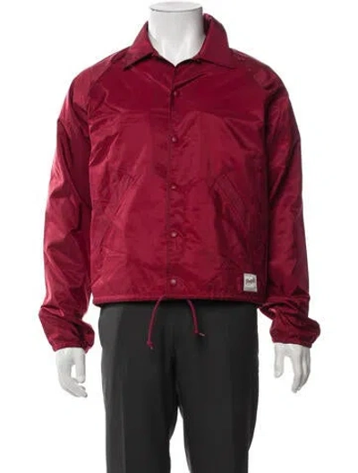 Pre-owned Prada 2025 Re-nylon Windbreaker In Burgundy