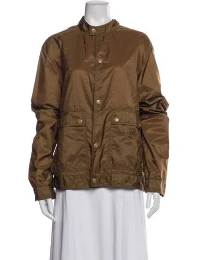 Pre-owned Prada 2025 Re-nylon Windbreaker W/ Tags In Brown