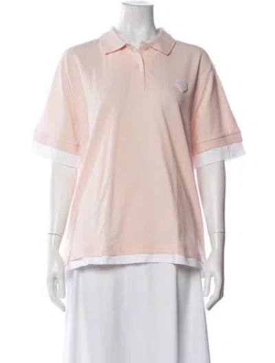 Pre-owned Prada 2025 Short Sleeve Polo W/ Tags In Pink