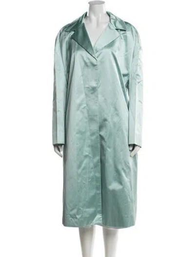 Pre-owned Prada 2025 Silk Coat In Blue