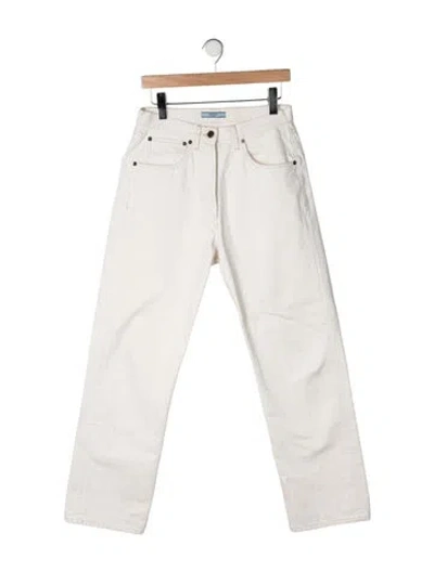 Pre-owned Prada 2025 Straight Leg Jeans In Neutrals