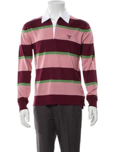 Pre-owned Prada 2025 Striped Polo Shirt W/ Tags
