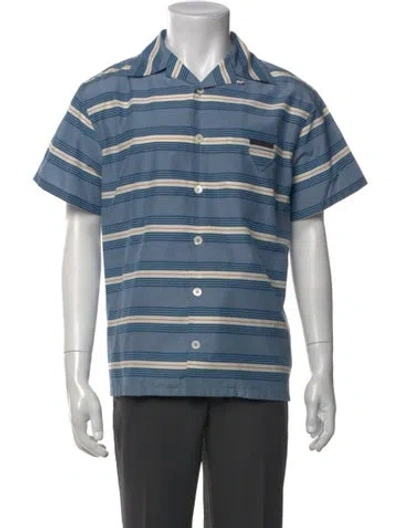 Pre-owned Prada 2025 Striped Shirt In Blue