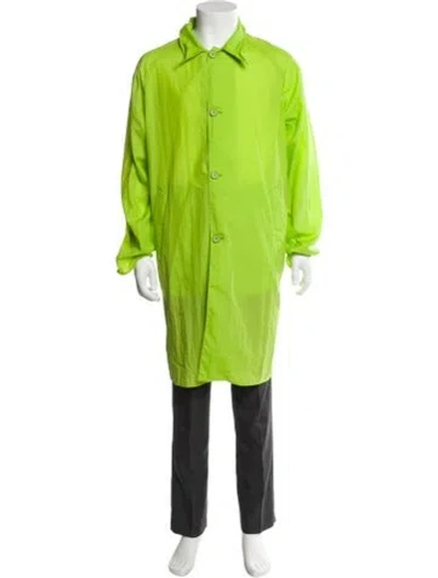 Pre-owned Prada 2025 Trench Coat W/ Tags In Green
