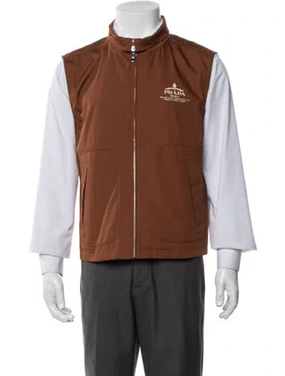 Pre-owned Prada 2025 Vest W/ Tags In Brown