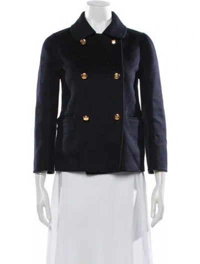 Pre-owned Prada 2025 Virgin Wool Blazer In Blue
