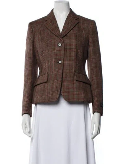 Pre-owned Prada 2025 Virgin Wool Blazer W/ Tags In Brown