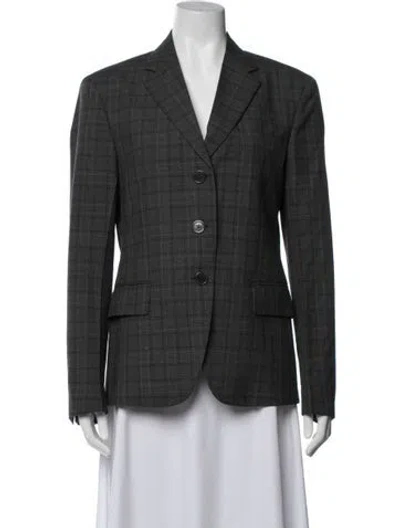 Pre-owned Prada 2025 Virgin Wool Blazer W/ Tags In Grey