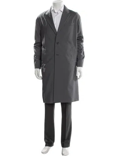 Pre-owned Prada 2025 Virgin Wool Overcoat In Gray
