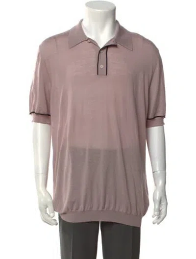 Pre-owned Prada 2025 Virgin Wool Polo Shirt W/ Tags In Purple
