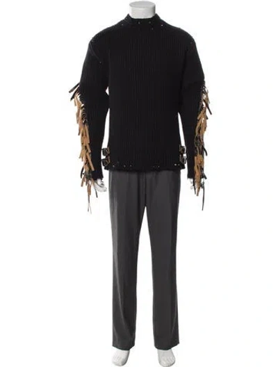 Pre-owned Prada 2025 Virgin Wool Pullover In Black