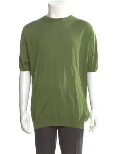 Pre-owned Prada 2025 Virgin Wool Pullover In Green
